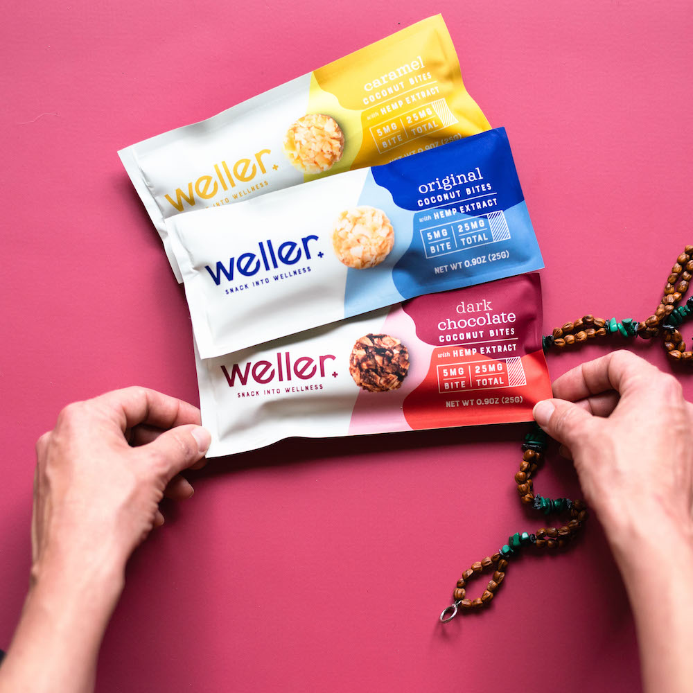 Weller Coconut Bites, Original Caramel Dark Chocolate 3-pack, Be Well(er)