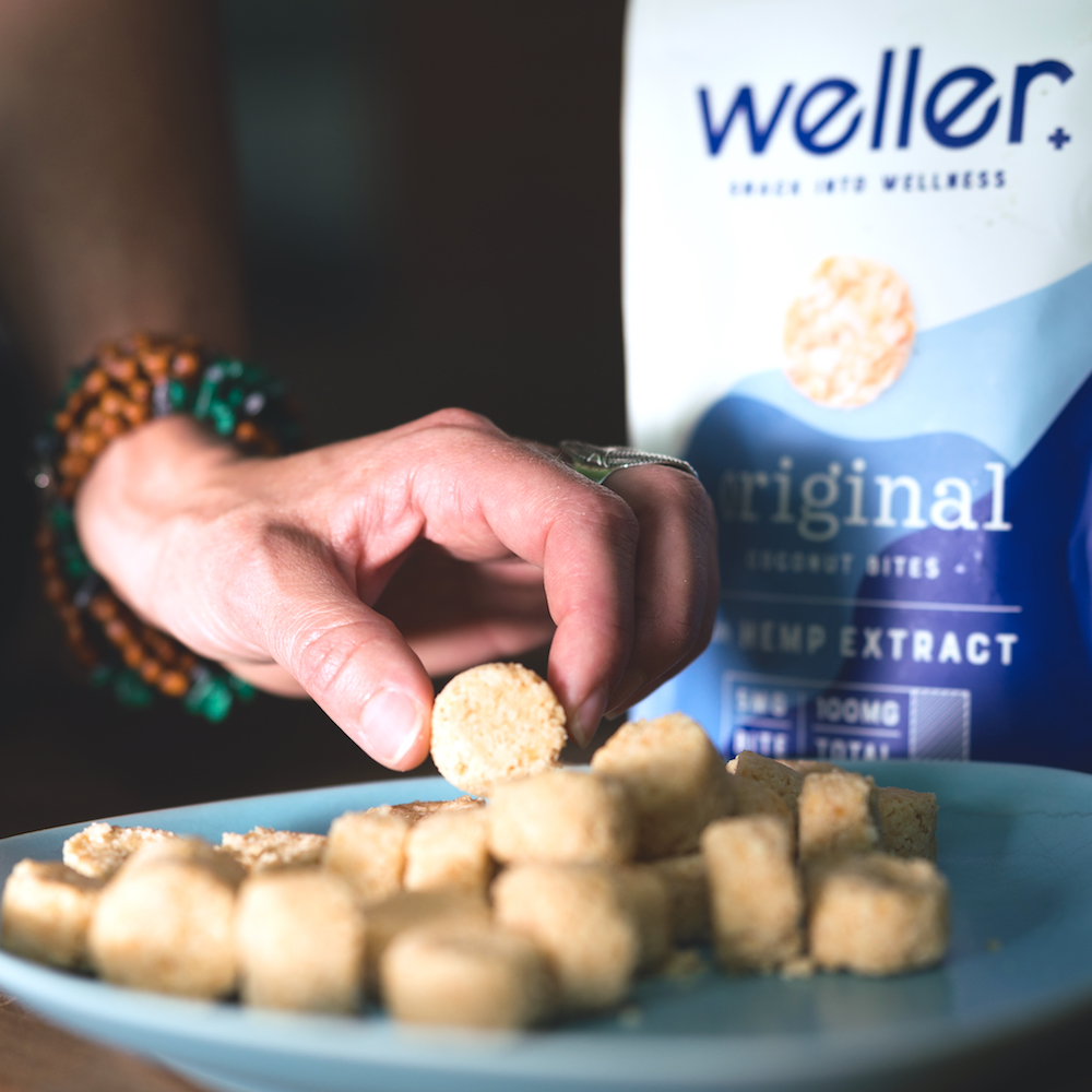 Weller Coconut Bites, Original Caramel Dark Chocolate, 3-pack